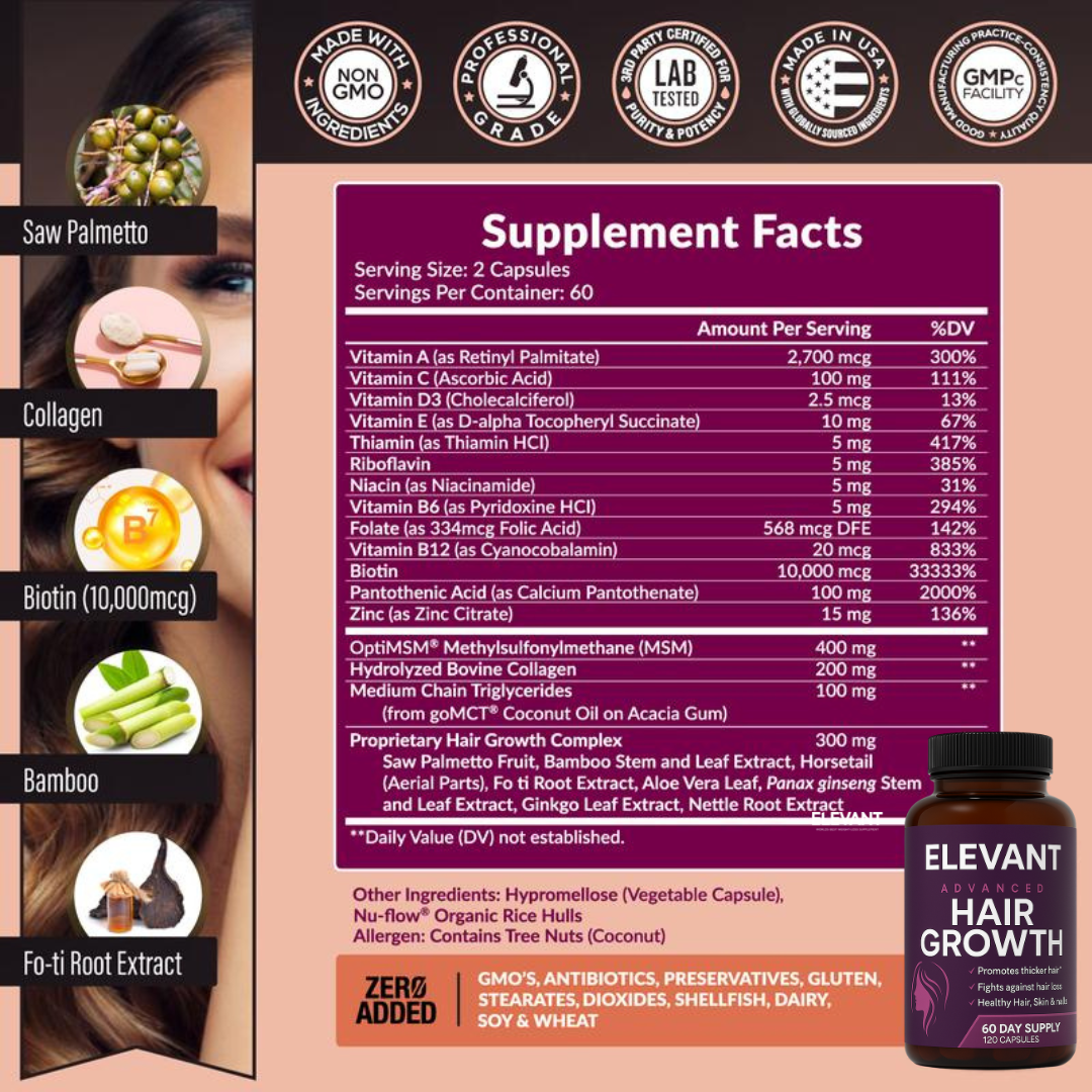 Elevant™ - Vitaminas Capilares